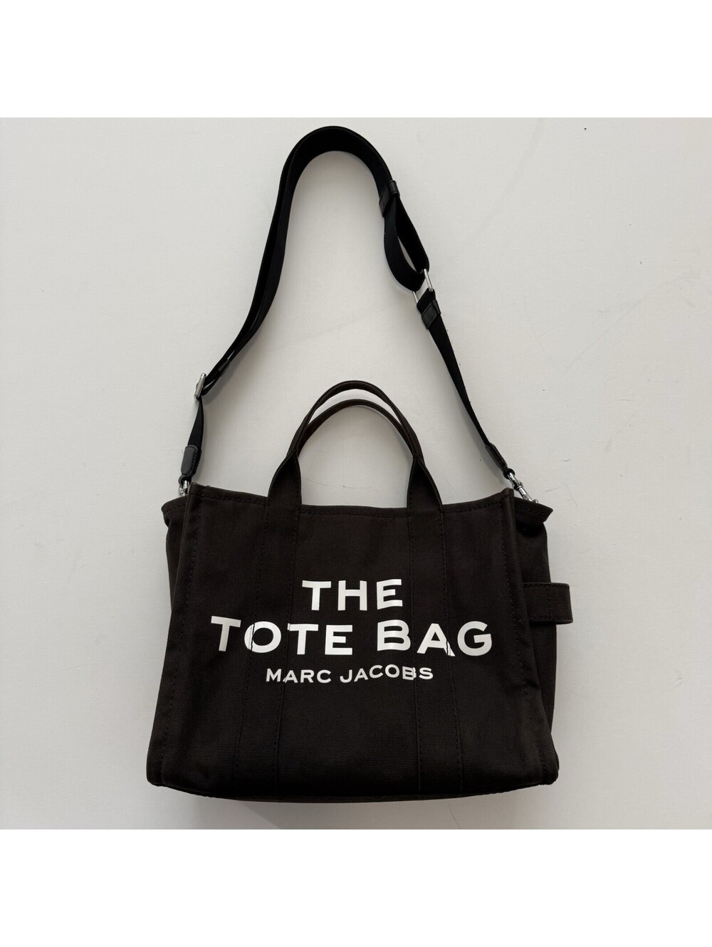 Marc Jacobs The Small Tote Bag Black Canvas Crossbody Shoulder Bag